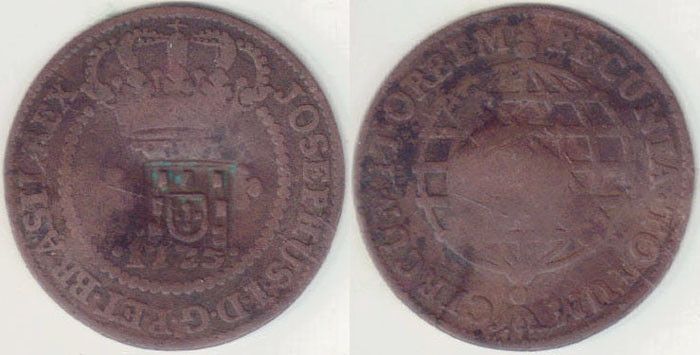 1809 Brazil 20 Reis (on 1775) A002314